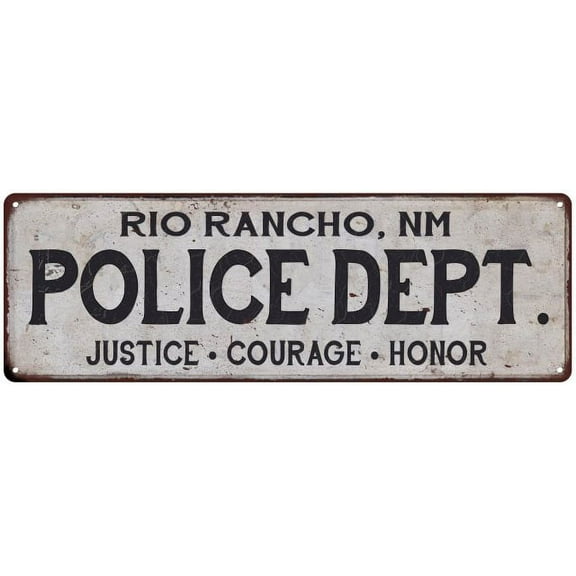 RIO RANCHO, NM POLICE DEPT. Home Decor Metal Sign Gift 6x18 106180012318