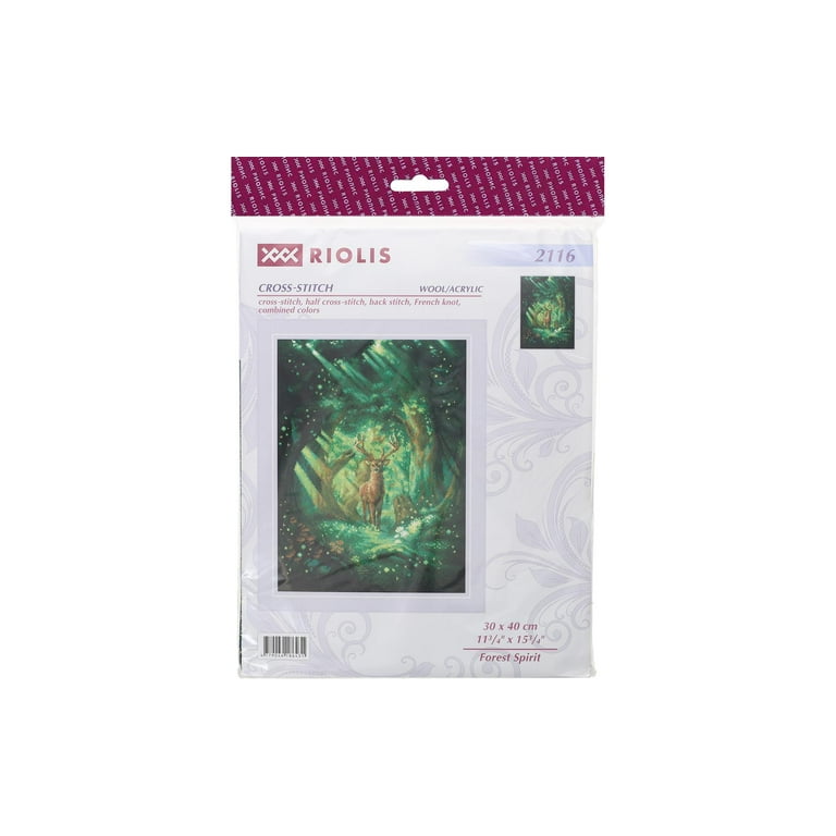 RIOLIS Counted Cross Stitch Kit - Forest Spirit Design, 11.75x15.75 Inch On 14 Count Fabric