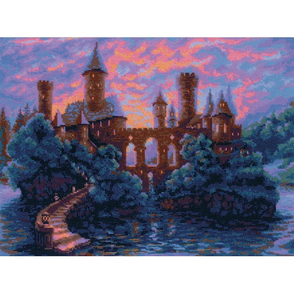 RIOLIS Counted Cross Stitch Kit 15.75"x11.75"-Mysterious Castle (14 Count)