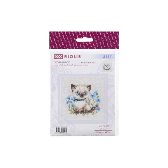 Riolis Cross Stitch Kit Siamese Kitten