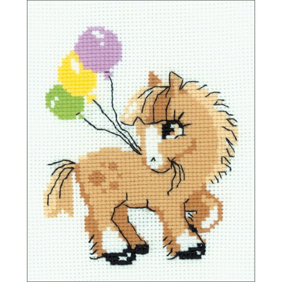 RIOLIS Counted Cross Stitch Kit 6"X7"-Pony Crony (10 Count)