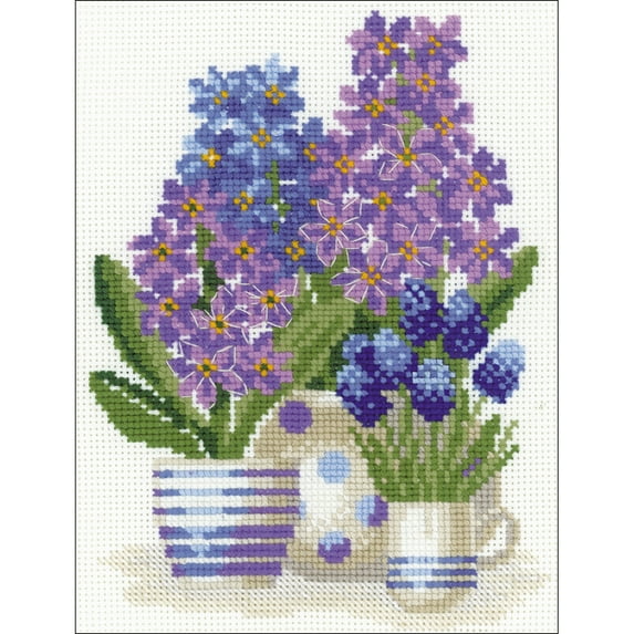 RIOLIS Counted Cross Stitch Kit 7.75"X10.25"-Hyacinths (10 Count)