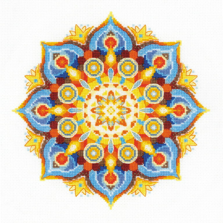 RIOLIS Counted Cross Stitch Kit 7.75X7.75-Energy Mandala (18 Count)