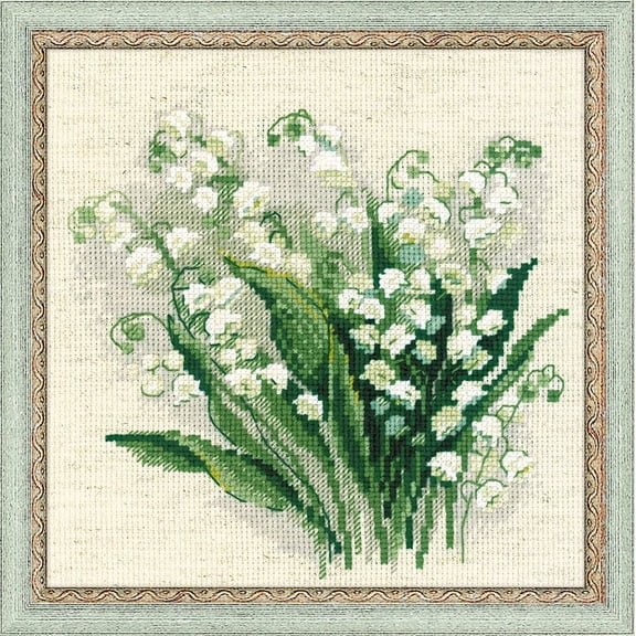 RIOLIS Counted Cross Stitch Kit 7.75"X7.75"-Lilly Of The Valley (14 Count)