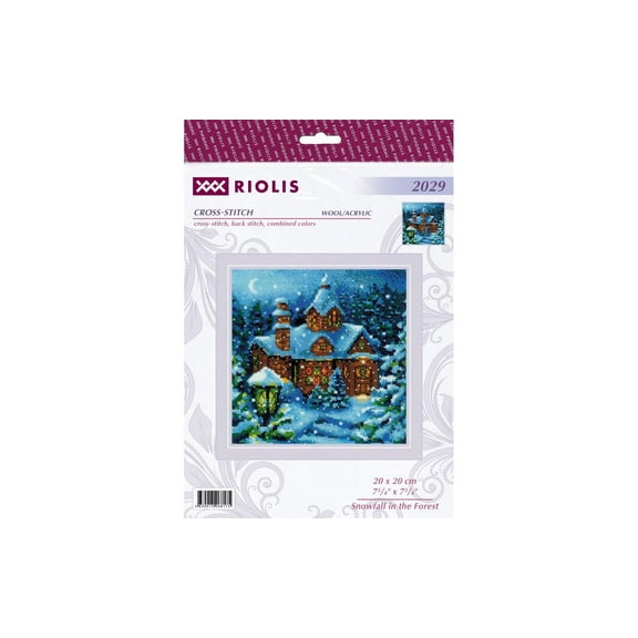 RIOLIS Counted Cross Stitch Kit 7.75"X7.75"-Snowfall In The Forest (14 Count)