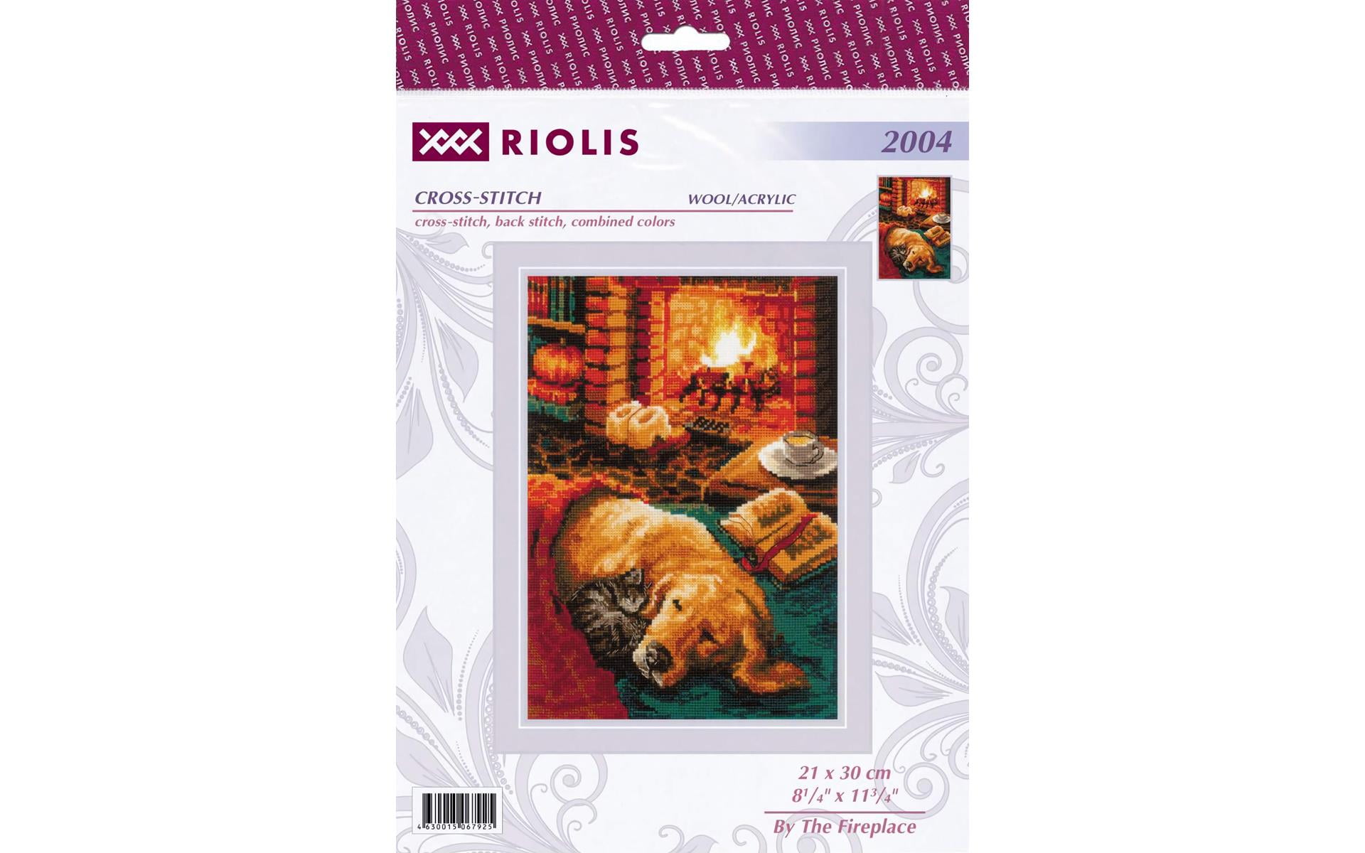 RIOLIS Counted Cross Stitch Kit 8.25"X11.75"-By The Fireplace (14 Count)
