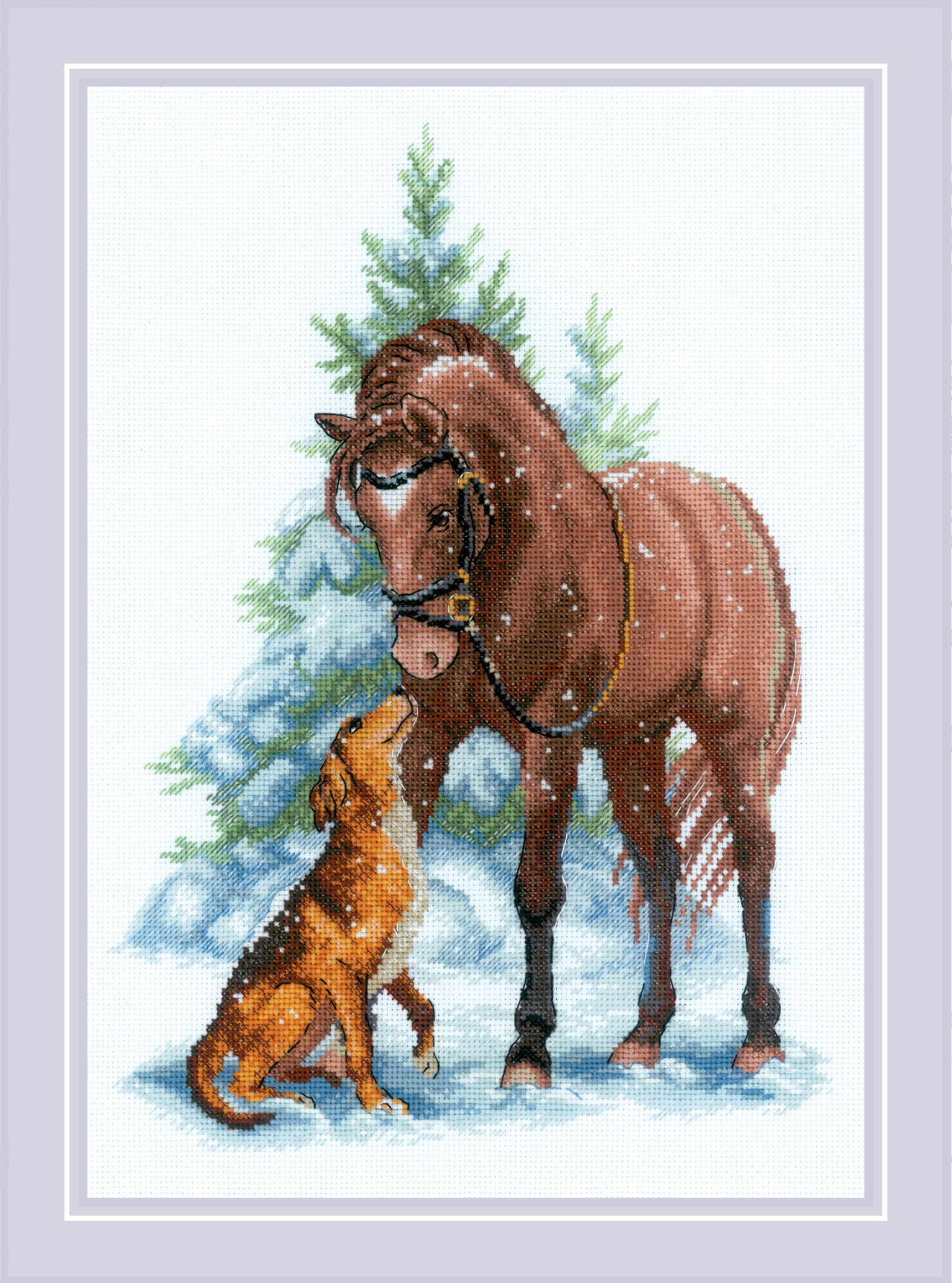 RIOLIS Counted Cross Stitch Kit 8.25"X11.75"-Hey Buddy! (18 Count)