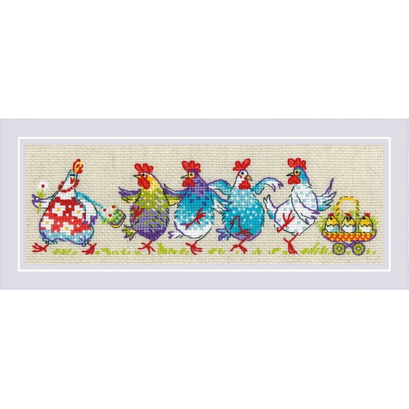 RIOLIS Counted Cross Stitch Kit 9.5"X3.25"-Cluck Cluck