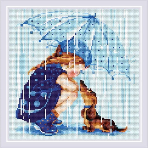 Riolis Diamond Mosaic Kit 10.75"x 10.75" Under My Umbrella
