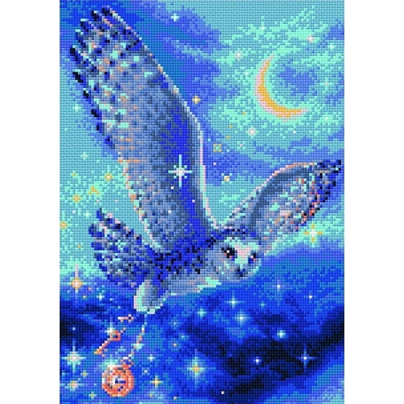RIOLIS Diamond Mosaic Embroidery Kit 10.75"X15"-Magic Owl