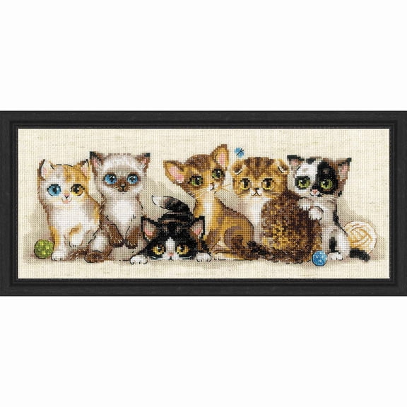 RIOLIS Kittens Counted Cross-Stitch Kit