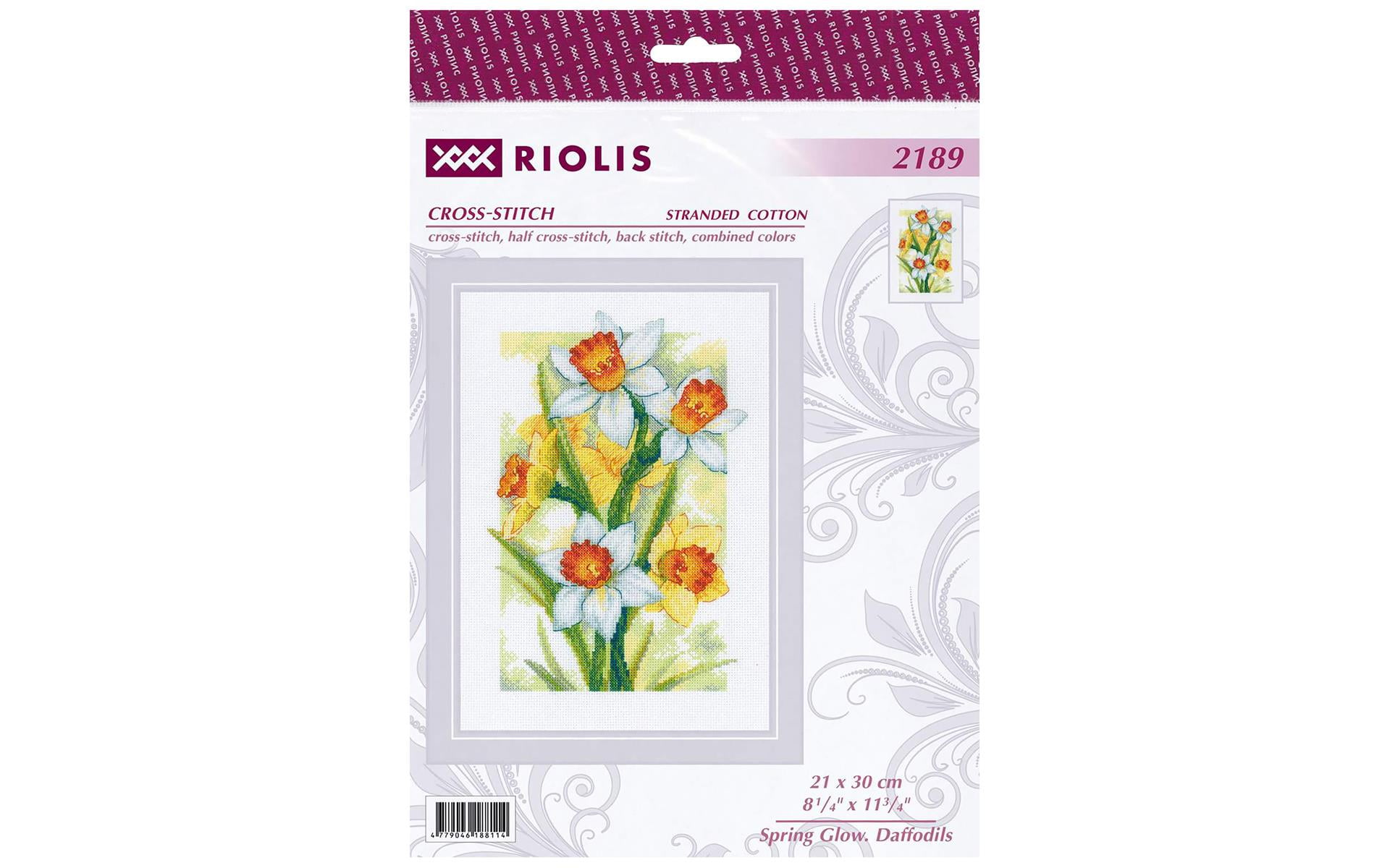 RIOLIS® Spring Glow: Daffodils Counted Cross-Stitch Kit
