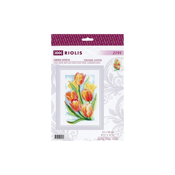 RIOLIS Spring Glow: Tulips Counted Cross-Stitch Kit