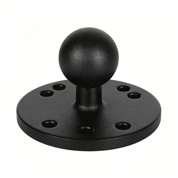 RIONIMA 1" Ball Mount Base,Aluminum Amps Hole Round Plate,Compatible with B Size 1 Inch Ball Double Socket Arm Base Plate