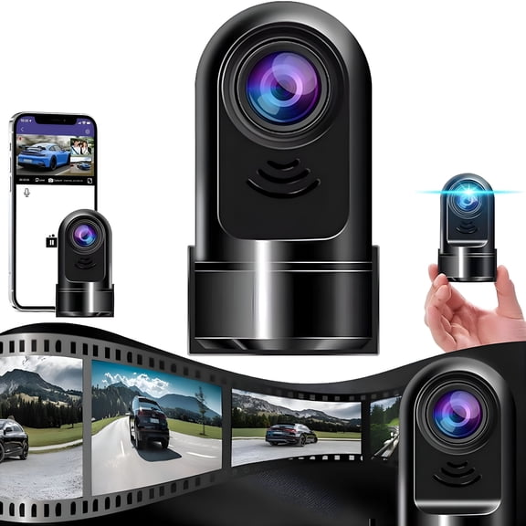 RIONIMA 1080P HD 360 Rotating Mini Dash Cam,360 Rotating Car Camera Front and Rear Car Cameras for Surveillance 360 24 Hour Recording Car Camera - Dash Cam Front And Rear