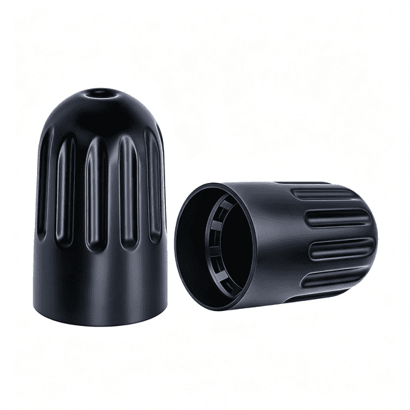 RIONIMA 10Pcs Tpms Tire Valve Long Stem Caps,Black Plastic Wheel Tire Valve Stem for Tr20008 Tpms,Universal Long Stem Caps for Cars,Suv,Trucks,Bikes,Motorcycles,Bicycles