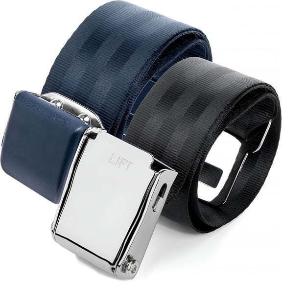 RIONIMA 2 Adjustable Airplane Seat Belt Extenders Seatbelt Extension for All Airlines (7-32 Inch)