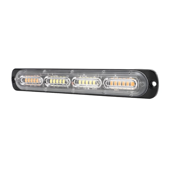 RIONIMA 2026 New 12V Led Emergency Strobe Light 72W White Amber Light Caution Hazard Warning Flashing Light Bar for Road Firefighter Vehicles Trucks Suv Atv