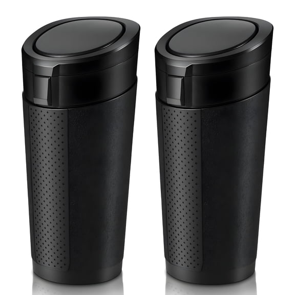 RIONIMA 2026 New 2 Pcs Car Trash Can with Lid,Mini Trash Can for Car Storage,Home,Office,Automotive Garbage Cans for Car,Truck,Suv Black