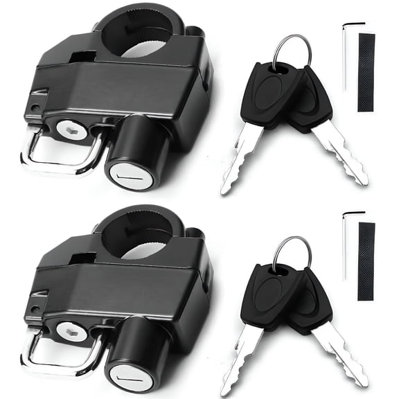 RIONIMA 2026 New 2 Set Theft Helmet Locks with Keys and Installation Tool for Motorcycle Black,For Security,Motorcycle,Outdoor,Travel,Vehicle Protection