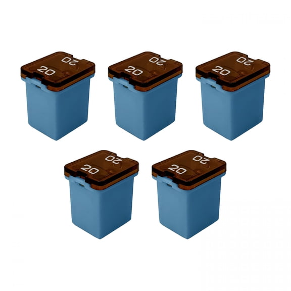 RIONIMA 2026 New 20 Amp Car Fuses J-Case Low Profile(Mini)Fuse 16Mm for Pickup Trucks,Cars and Suvs(20A,5 Pack)For Trailer,Rv,Boat,Atv