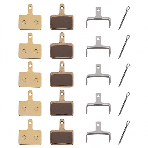 RIONIMA 2026 New 5 Pairs Full Metal Bike Brake Pads Disc Mountain Mtb Ebike Brake Pads for Mountain Biking, Road Cycling, E-Bike, Bmx, Trail Riding