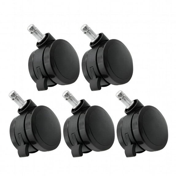 RIONIMA 2026 New 5Pcs Locking Wheels for Office Chair Black with Smooth Rolling Rollerblade Wheels for Office Chairs for Office,Home,Desk Chair,Conference Room,Study Area