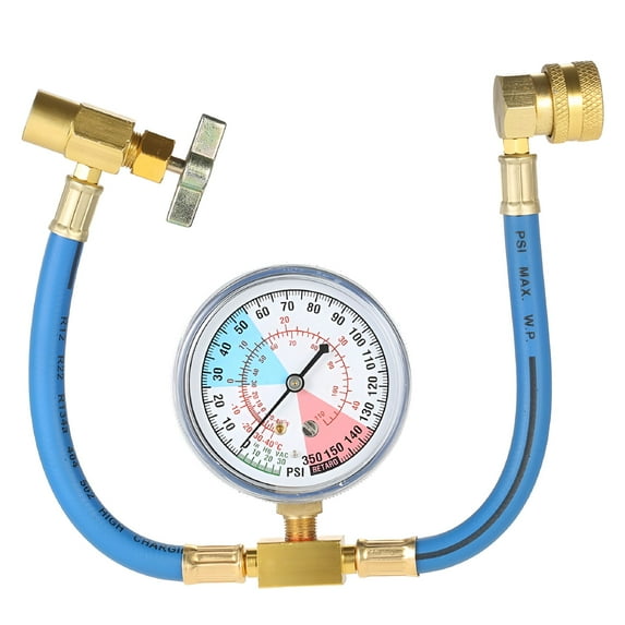 RIONIMA 2026 New Ac R134A Car Air Conditioning Refrigerant Recharge Kit with Measuring Hose Gauge-Manifold Gauge for Auto Maintenance,Car Ac Repairs,Vehicle Cooling System,Diy Maintenance