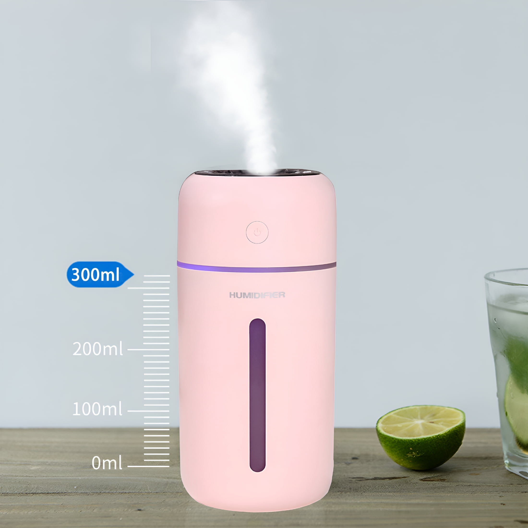 RIONIMA 2026 New Car Usb Humidifier,Wireless Aromatherapy Nebulizer with 300Ml Tank,Long-Lasting Mist,Essential Oil Diffuser for Home,Office,Car Travel,Relaxing Mist,Portable and Stylish