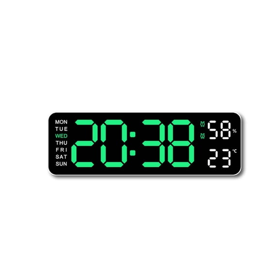 RIONIMA 2026 New Digital Clock Versatile Digital Calendar Efficient Digital Wall Clock Clear Lcd Digital Clock Display for Office Bedroom Kitchen Study