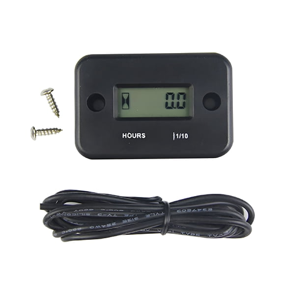 RIONIMA 2026 New Digital Lcd Waterproof Hour Meter Counter for Motorcycle Boat Quad Bike Atv for Vehicle,Motorcycle,Boat,Atv,Outdoor,Riding,Maintenance,Tracking Hours