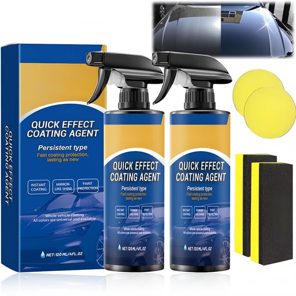 RIONIMA 2026 New Quick Effect Coating Agent for Car,Car Scratch Wax Coating Spray,Quickly Coat Car Wax Spray,Ceramic Coating for Cars for Car,Truck,Suv,Van(2Pc)