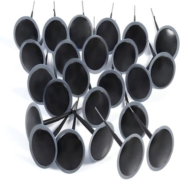 RIONIMA 2026 New Tire Patch Kit Tire Repair Plugs Rubber Patch Kit Tire Repair Patch Mushroom Tire Plug Kit for Car,Motorcycle,Truck Bus and Agricultural Tyres (24Pcs,0.24 X 1.61 Inch)