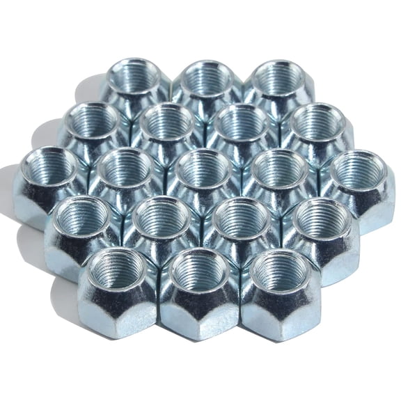 RIONIMA 20Pcs 1/2-20 Inch Trailer Lug Nuts Zinc Plated 509 Tire Wheel Nuts | 50-53911 Open End Acorn Lug Nuts for 1/2" Wheel Lug Studs Rv Truck Tire Bolt Lug Nuts Set
