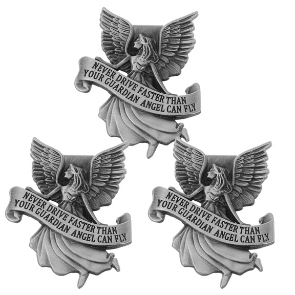 RIONIMA 3pcs Angel Visor Clips for Car - Safety Charm and Inspirational Ornament - Family Travel - Teen Driver Blessing Accessory