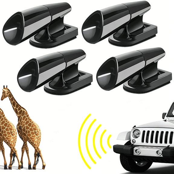 RIONIMA 4Pcs Deer Warning Whistles Device for Cars,Anti-Deer Ultrasonic Whistles for Vehicles Bumper Grill,Save Deer Animal Horns Alerts Deterrent Device Invisible Protector for Auto Suv