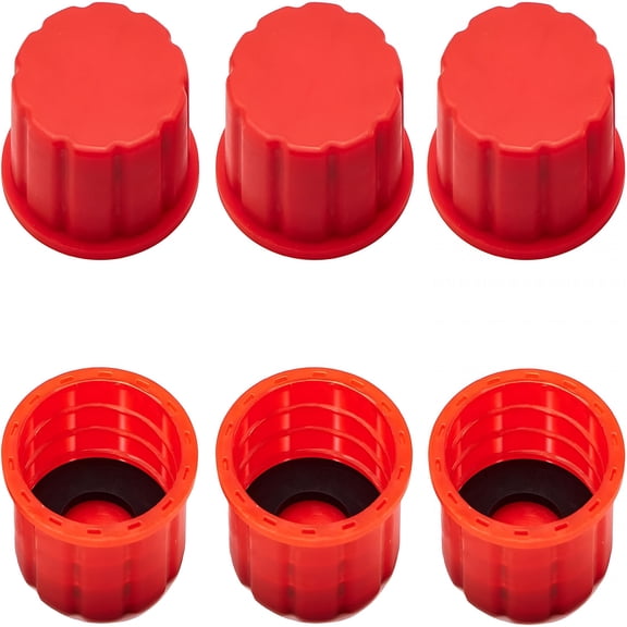 RIONIMA 6 PCS Gas Can Cap Replacement - Perfect Lid for 5 Gallon Gas Cans, Ideal for Gasoline Tank Storage, Coarse Thread