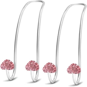 RIONIMA Car Accessories for Women, 2 Pcs Hot Pink Car Decor Hooks for Purses and Bags, Durable Backseat Holder, Cute Heart-Style Heavy-duty Purse Hook Hangers, Storage Universal