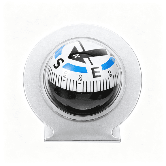 RIONIMA Car Compass Ball Large Dashboard Mount Vehicle Navigation Marine Compass for Outdoor Camping and Boat Use with Car Compass