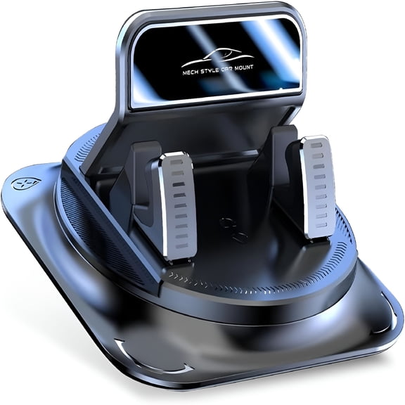 RIONIMA Car Dashboard Phone Holder,Rotatable One-Hand Operation Bracket,Anti-Slip Waterproof Navigation Mount with Strong Suction,Wider Silicone Base for Most Phones