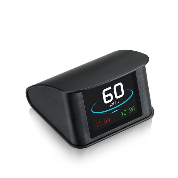 RIONIMA Car Hud Speedometer with Gps Compass,Plug and Play Heads Up Display,Overspeed Alarm&Auto Brightness,Shows Speed Distance Time Voltage for Cars Trucks Vans Trailers