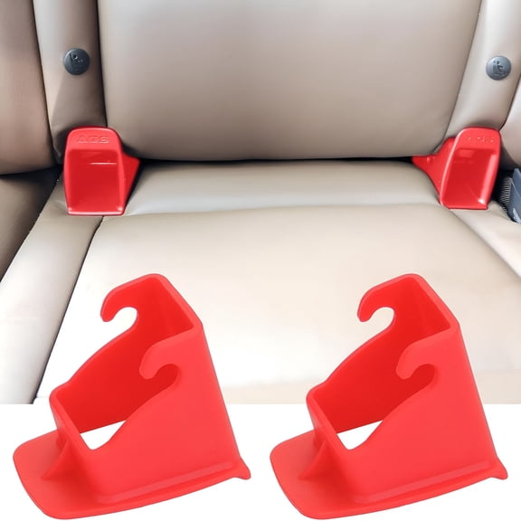 RIONIMA Car Seat Isofix Interface Belt Latch Guide,2 Pcs Car Seat Bracket Connector,Red