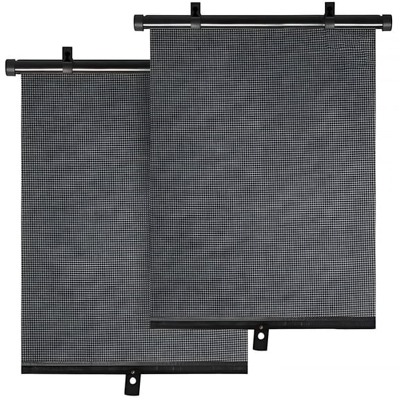 RIONIMA Car Window Shade for Side Windows, 2 Pack Sun Shade Retractable for Car Blocks Heat and UV Rays Glare Protection Roller Sunshade Visor for Baby, Kids, Pets, Passengers