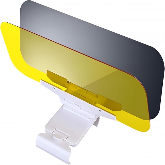 RIONIMA Day/Night Polarized Sun Visor Extender for Car/Trucks,Anti-Glare UV Protection Clip-On Shield,Shatterproof Optical Acrylic/Heat Reducer/Universal Adhesive-Free Sun Visor for Car Windshield