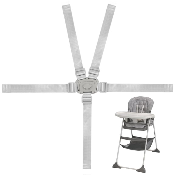 RIONIMA High Chair Straps Replacement Compatible with Highchairs,Replacement Harness Straps for Most 5 Point High Chairs,Adjustable Universal High Chair Belt