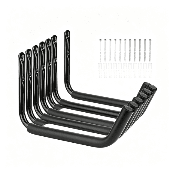 RIONIMA Kayak Storage Rack,Heavy Duty Wall Mount Kayak Hanger for Secure Storage,Garage Hooks for Kayaks,Sup Paddle Boards,Canoes,Surfboards Heavy Duty Garage Hooks