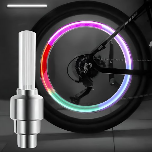 RIONIMA Led Bike Wheel Lights - High-Strength Pc Flashing Tire Lights for Night Riding | 6 X 1.5Cm | Easy Installation | Long-Lasting Battery | Multi-Color Effects