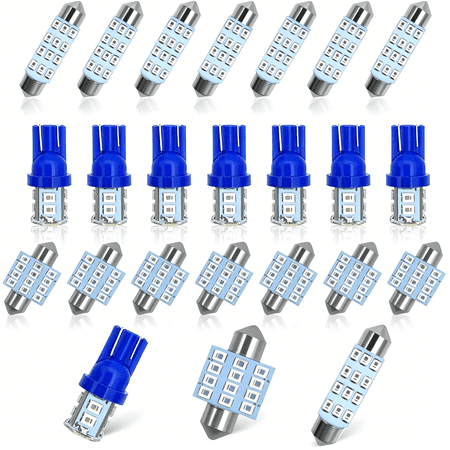RIONIMA Led Interior Light Set,24 Pieces,Blue,Compatible with Most Vehicles