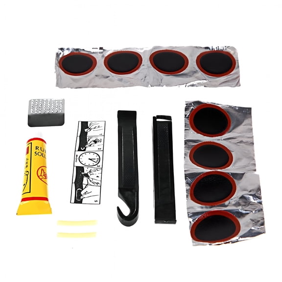 RIONIMA Outdoor Cycling Bike Bicycle Tire Lever Inner Tube Patches Glue Repair Tool Kit Bike Tire Patch Kit
