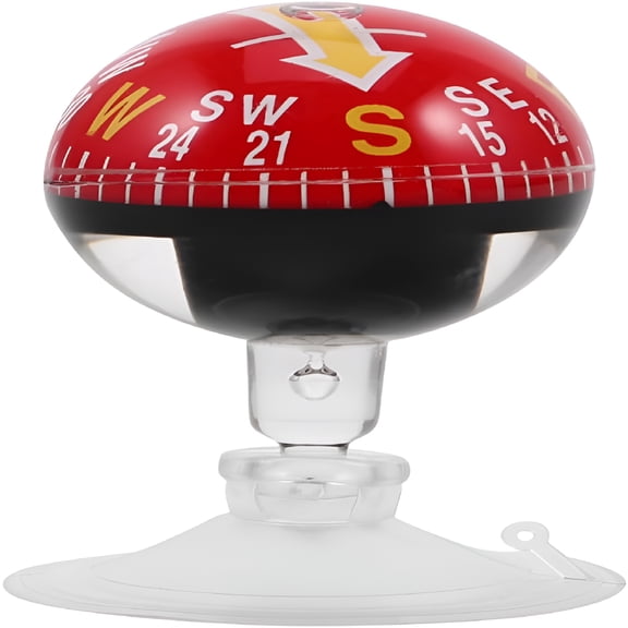 RIONIMA Portable Car Compass with Suction Cup Dashboard Digital Compass for Windshield Marine Outdoor Navigation